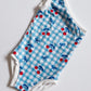 Cherry Gingham One Shoulder Leo