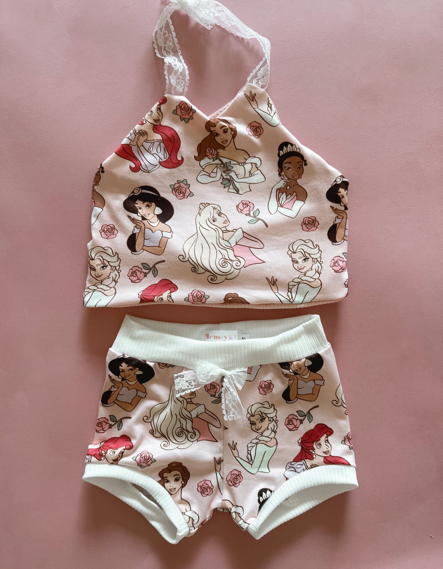 Pink Classic Princess Halter Lounge Set