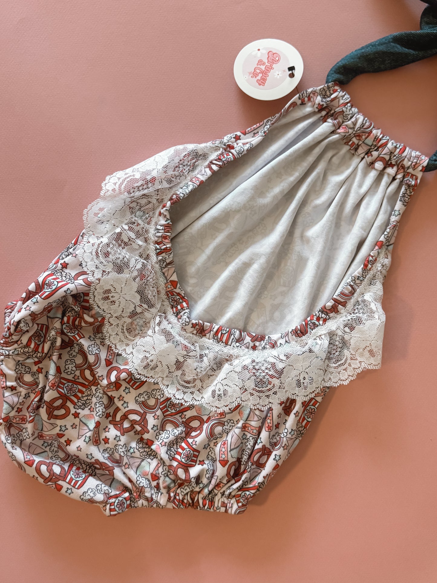 4th of July Snacks Bubble Romper (RTS)