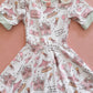 Exclusive Pastel Castle Puff Sleeve Dress