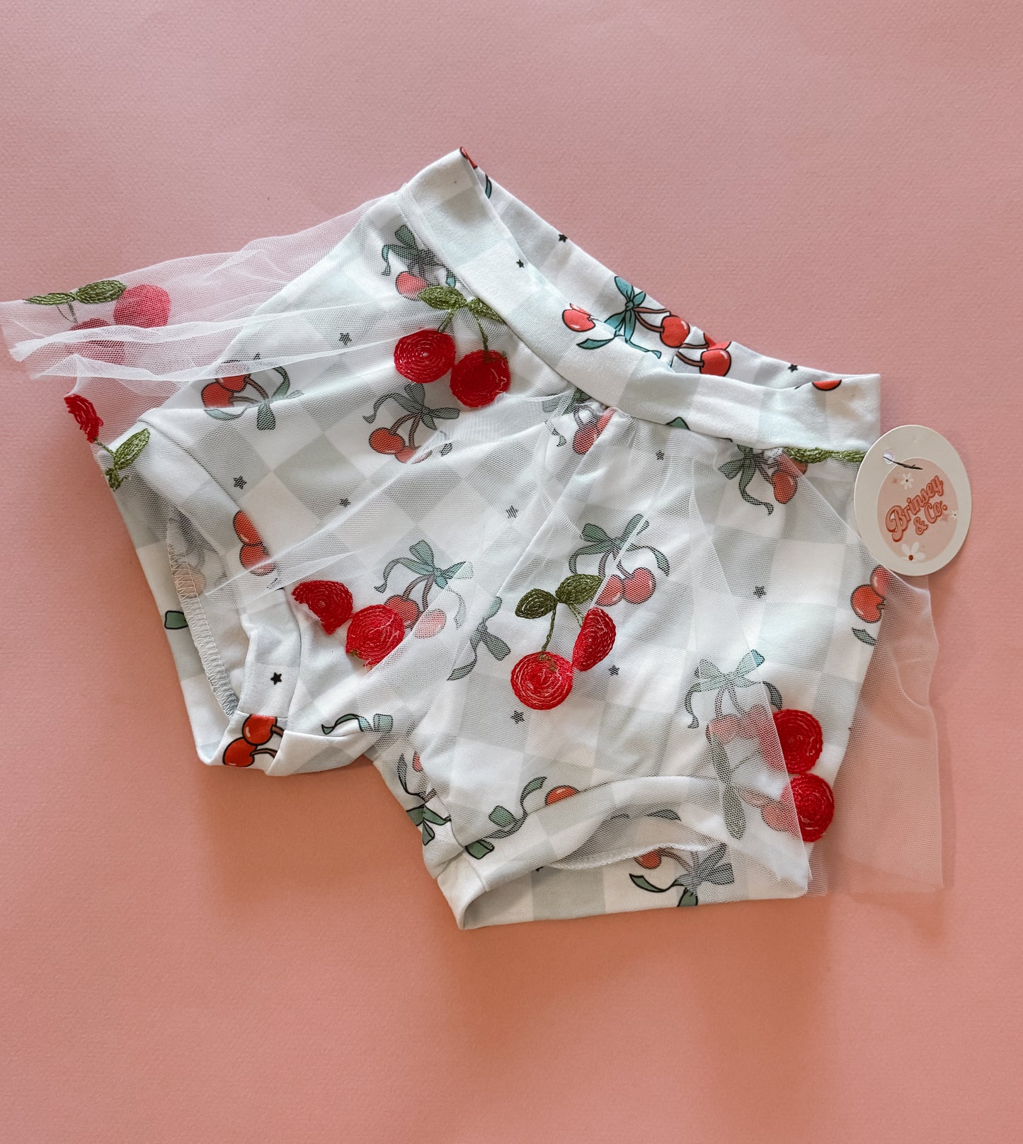 Gingham Cherry Tutu Bummies (RTS)