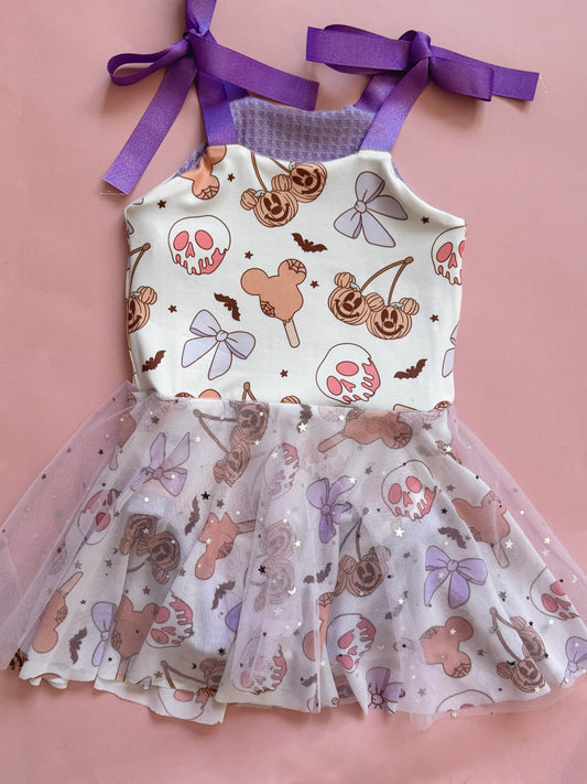 Exclusive Not So Scary Cherry Tulle Skirted Leo