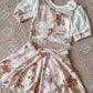Western Friends Puff Sleeve Skirt Set