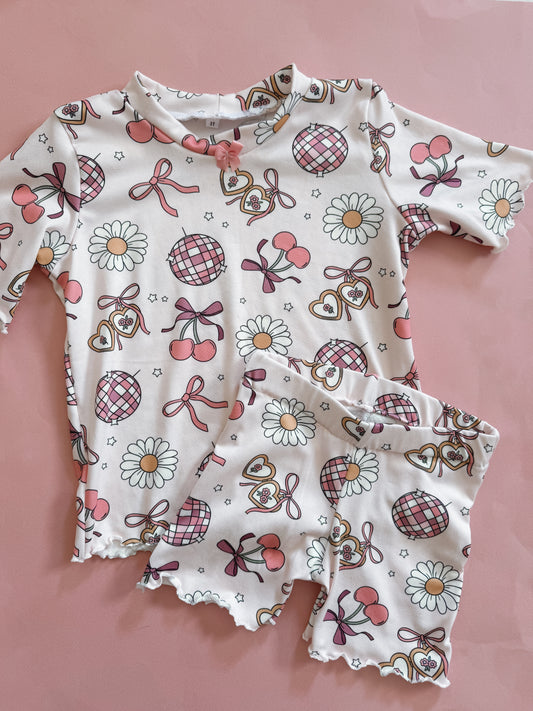 Exclusive Disco Daisy Biker Lounge Set