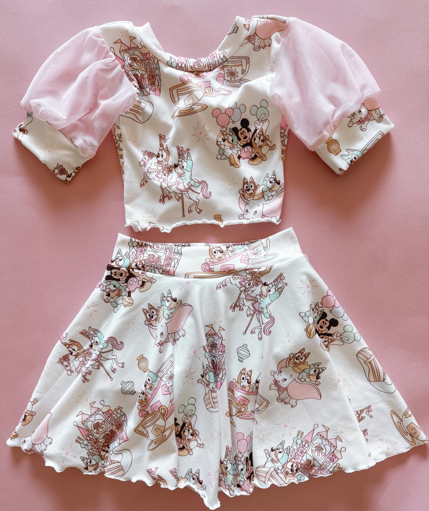 Magic Park Heeler Puff Sleeve Skirt Set