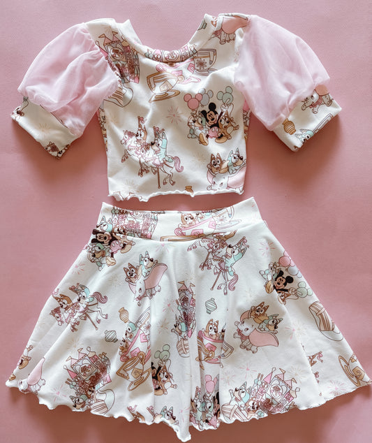 Magic Park Heeler Puff Sleeve Skirt Set