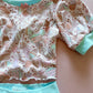 Pink Cupcake Birthday Puff Sleeve Skirt Set