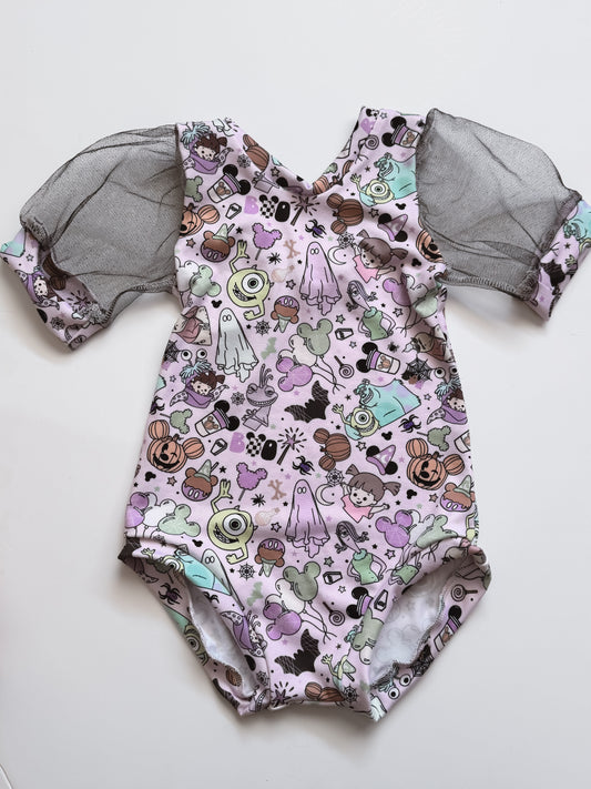 Monsters at the Park Puff Sleeve Leotard
