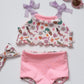 Whimsical Mermaids + Pink Reversible Cami Bikini