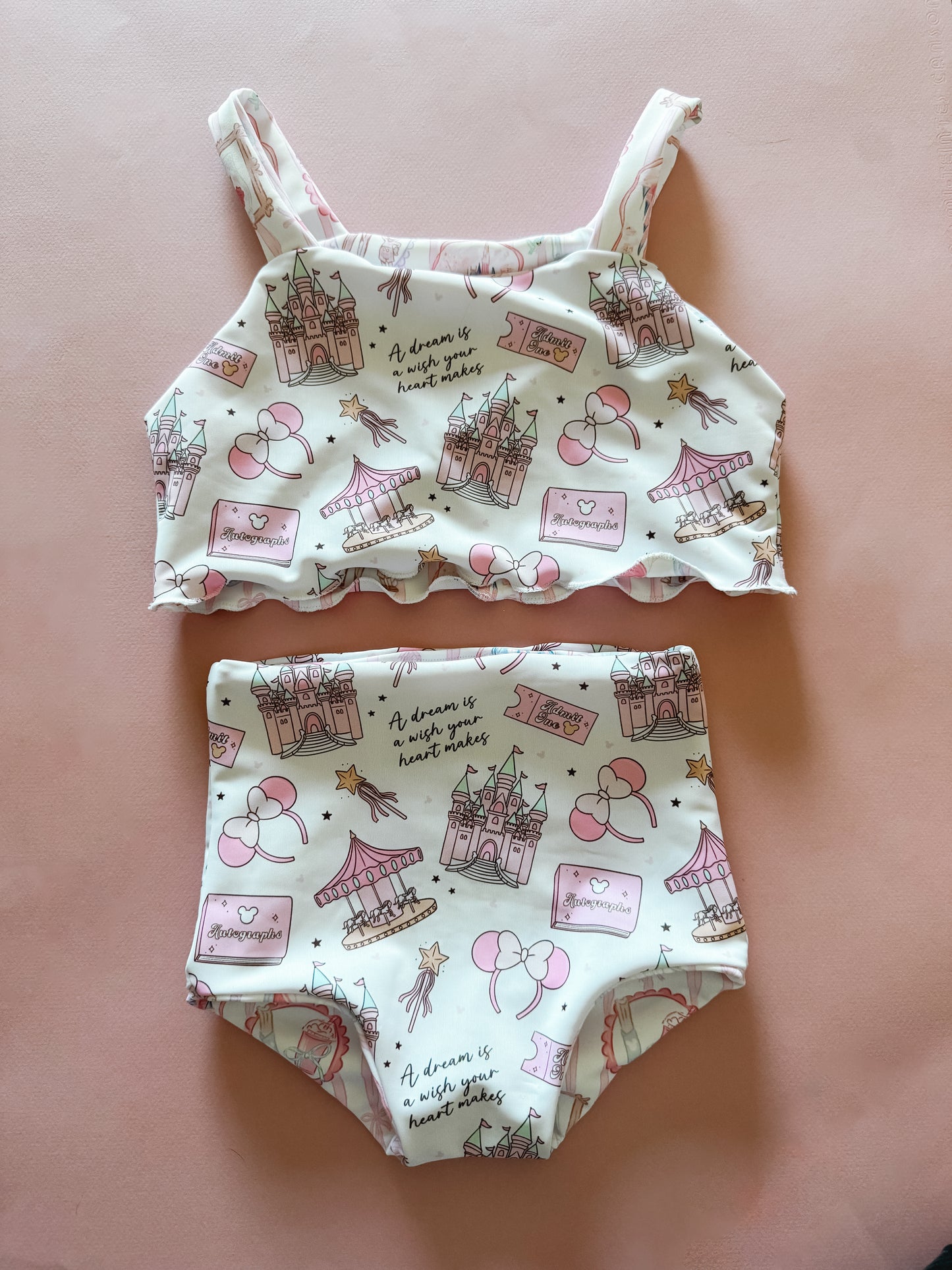 Exclusive Pastel Castle + Girly Park Reversible Cami Bikini