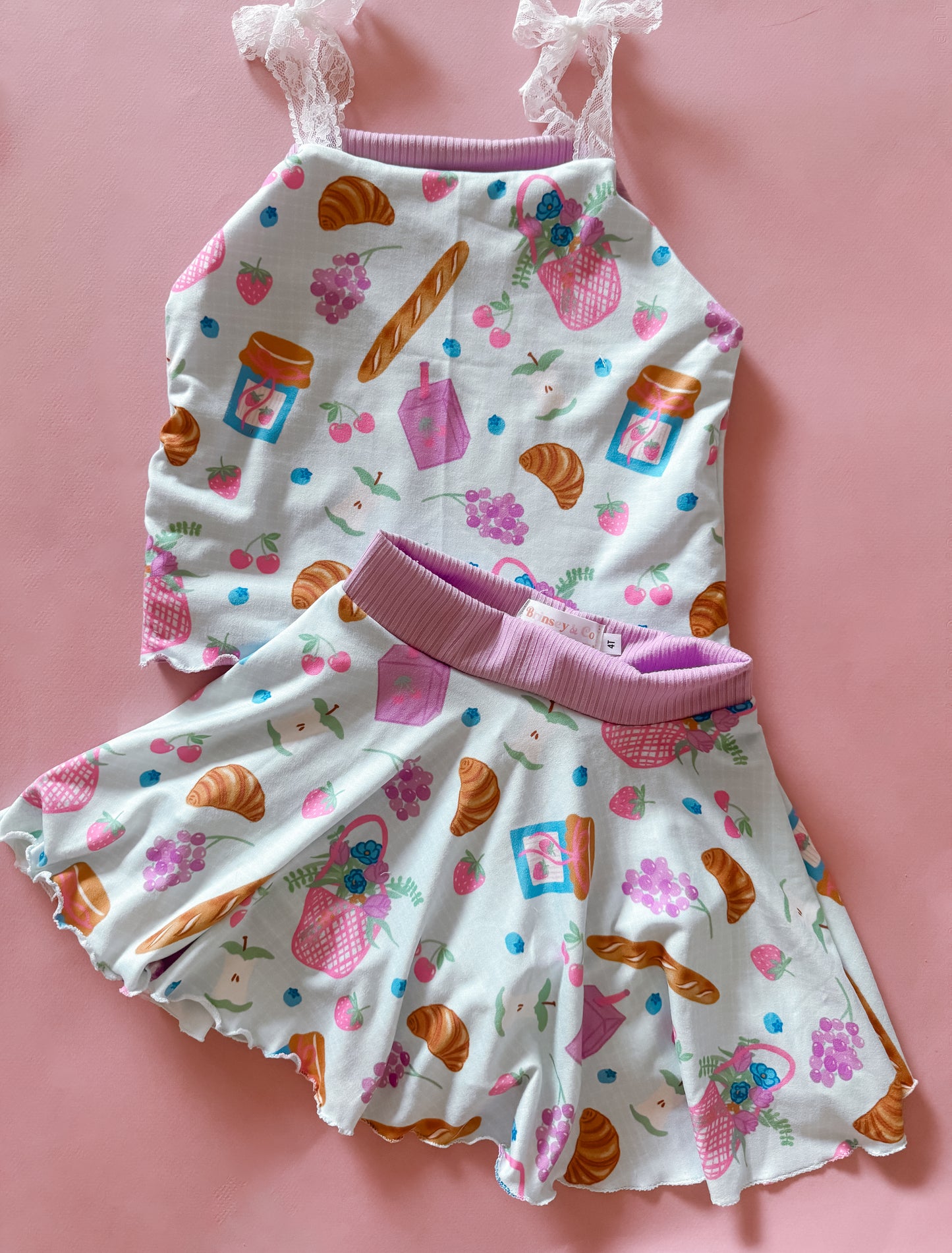 Spring Picnic Cami Skirt Set