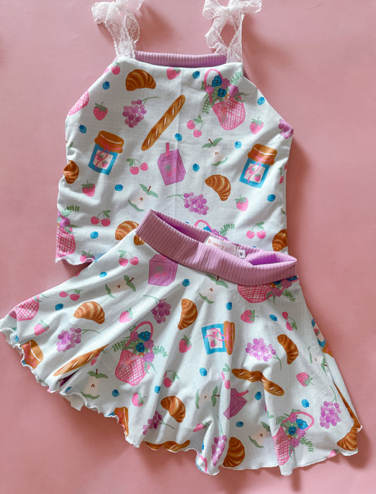Spring Picnic Cami Skirt Set