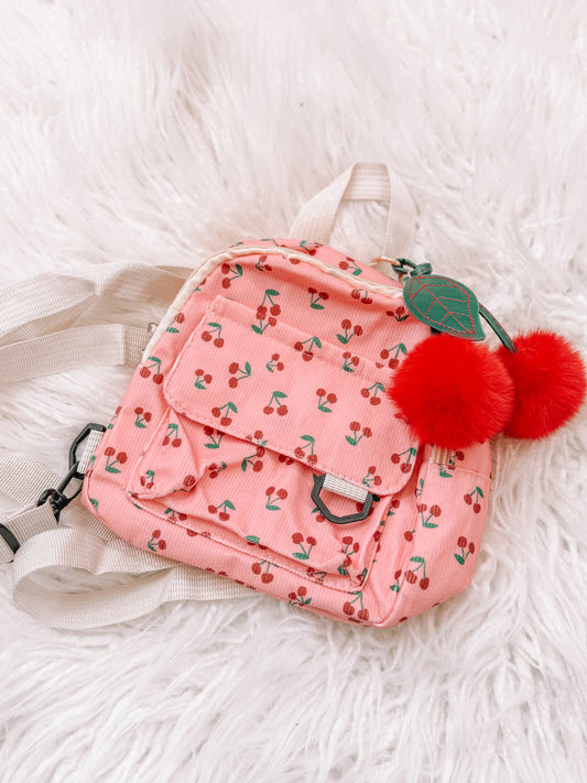 Cherry Initial Mini Backpack