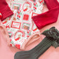 Santa Stamps Waffle Leotard