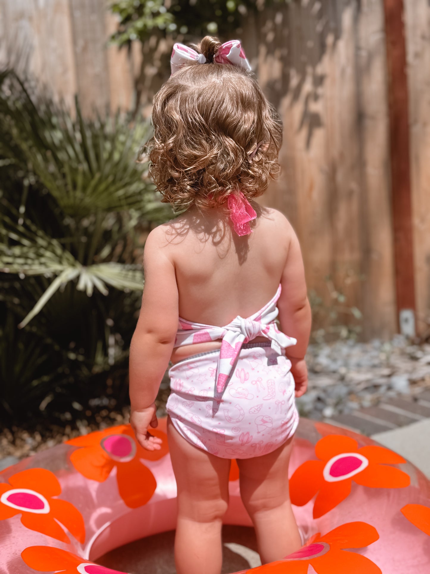 Coastal Cowgirl + Pink Bows Halter Reversible Bikini