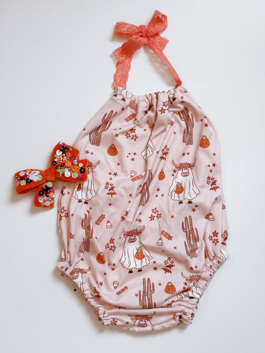 Western Halloween Bubble Romper