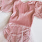 Good Witch Velvet Sparkle Puff Sleeve Skirted Leotard